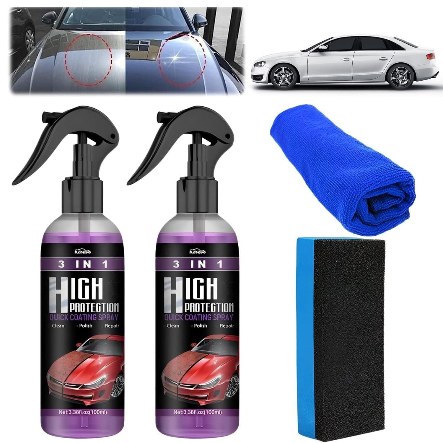 3 1 High Protection Quick Car Coating Spray  Car Ceramic Cleaning Spray -  3 1 Quick - Aliexpress